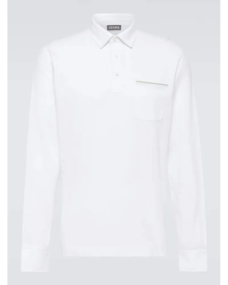 Ermenegildo Zegna Polo in cotone piquÃ Bianco