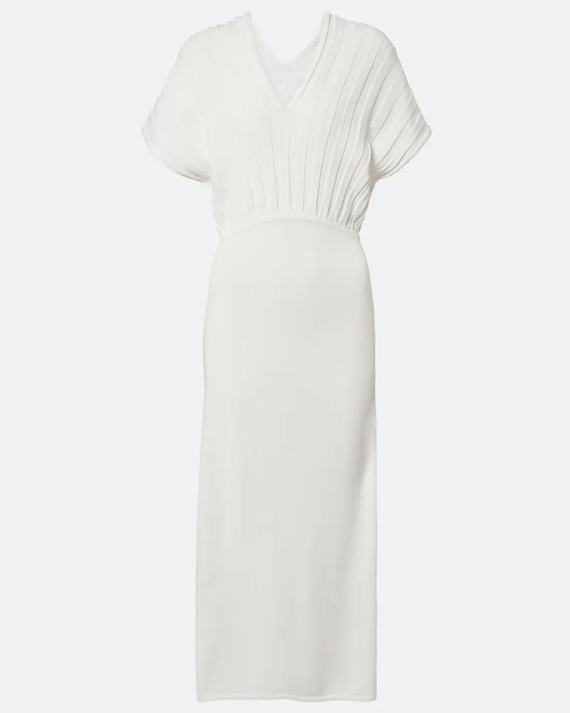 Max Mara Abito midi in crÃªpe Bianco