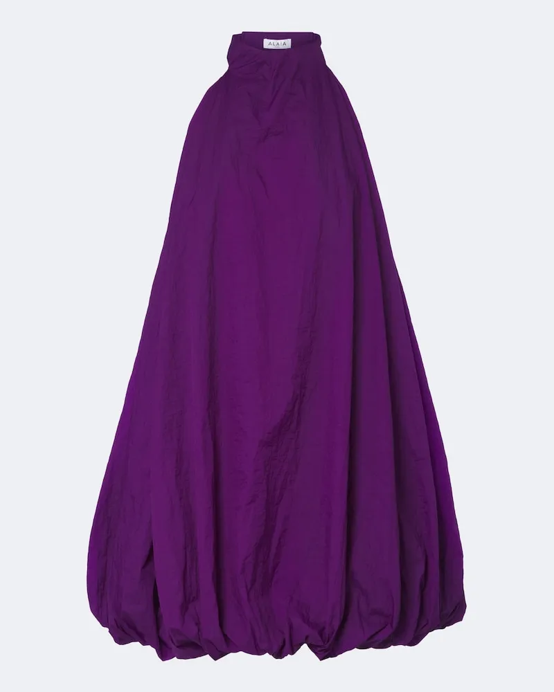 Alaïa Alaïa Abito corto con scollo all’americana Viola