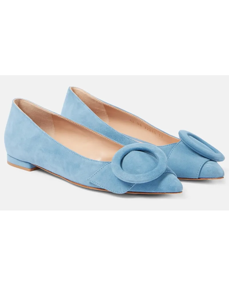 Gianvito Rossi Ballerine Venezia in suede Blu