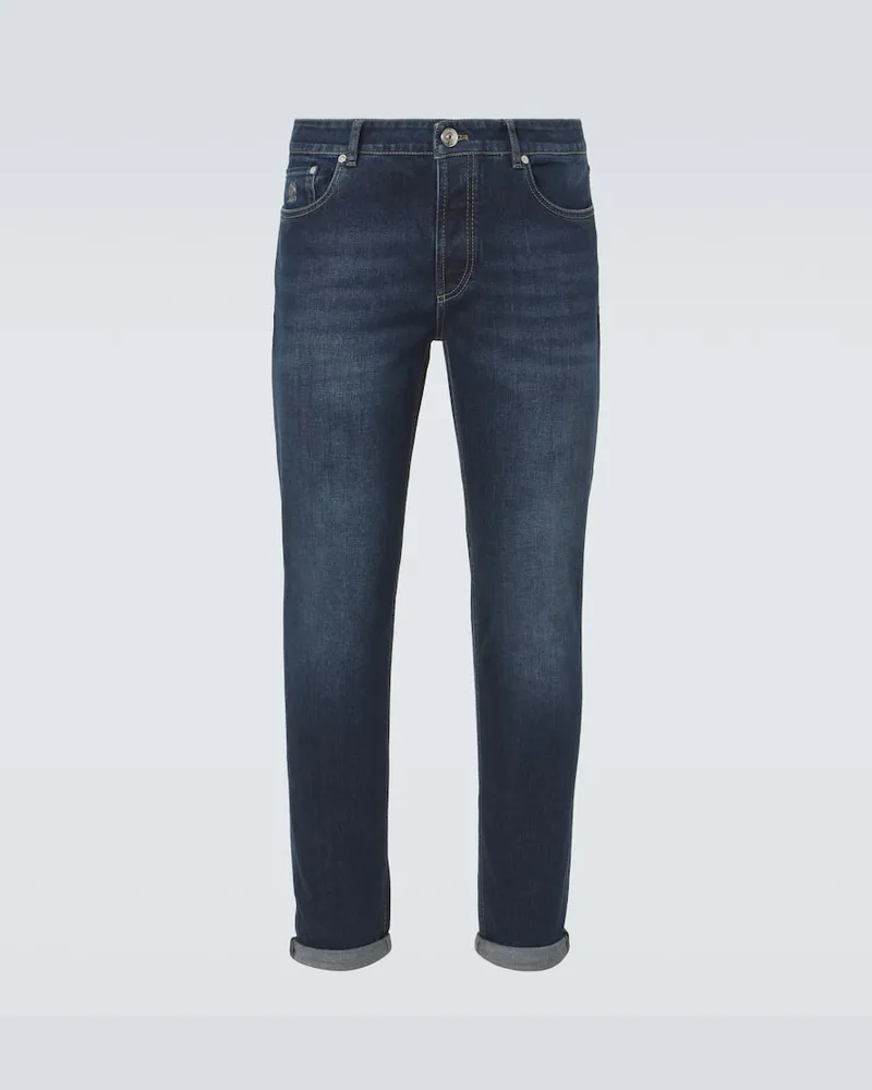 Brunello Cucinelli Jeans slim Traditional Fit Blu