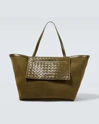 Bottega Veneta Borsa Flip Flap Large in pelle Verde