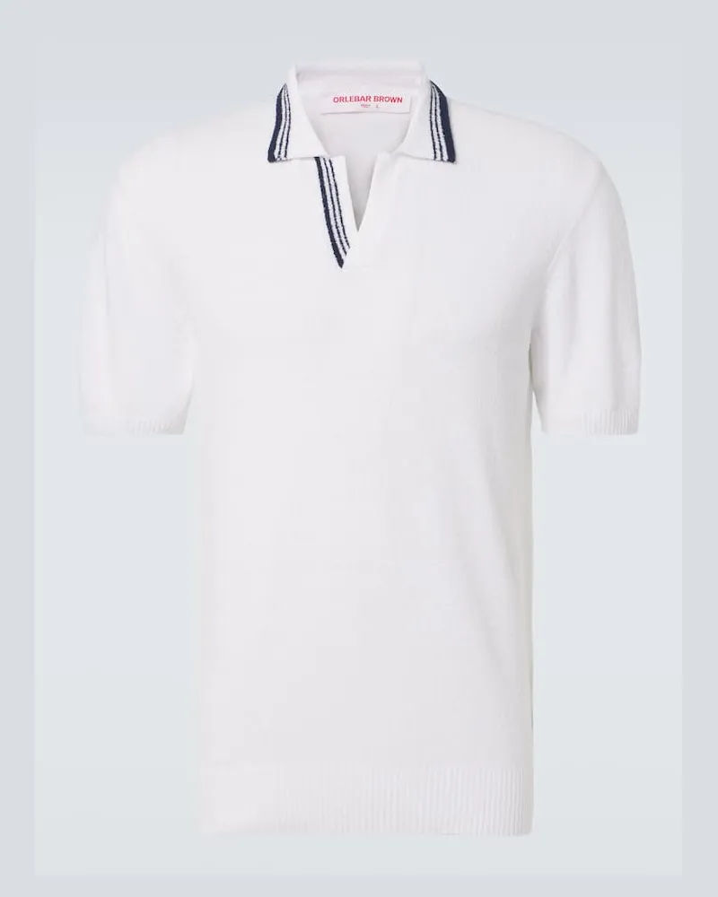 Orlebar Brown Polo Horton in bouclÃ© di misto cotone Bianco