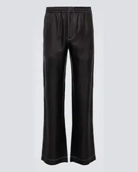 Prada Pantaloni in seta Nero