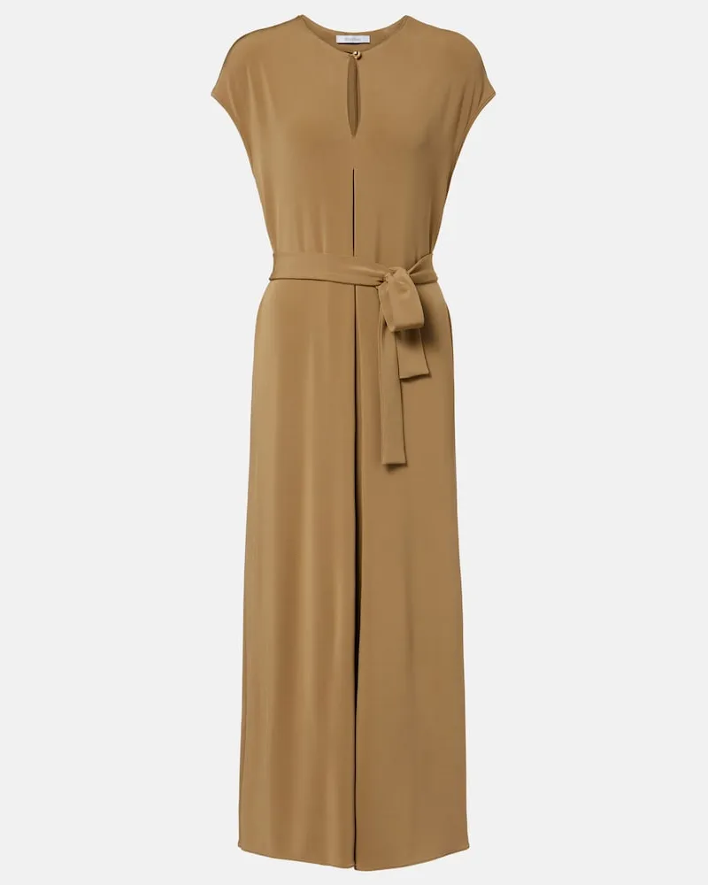 Max Mara Abito lungo Feluca con cintura Beige