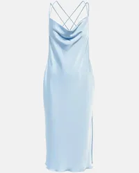 ROTATE Birger Christensen Abito midi da sposa Grace in raso Blu