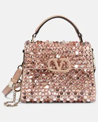 Valentino Garavani Borsa VSling Mini con cristalli Rosa