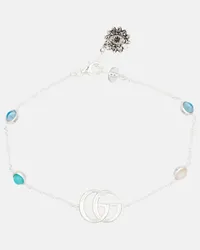 Gucci Bracciale GG Marmont Flower in argento sterling Argento