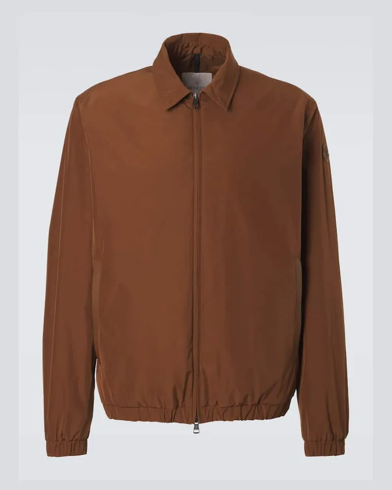 Moncler Giacca blouson Socot con pelle Marrone