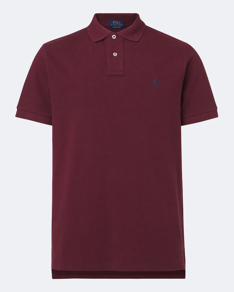 Ralph Lauren Polo in piqué di cotone Borgogna
