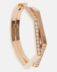 Repossi Orecchino singolo in oro rosa 18kt con diamanti Metallizzato