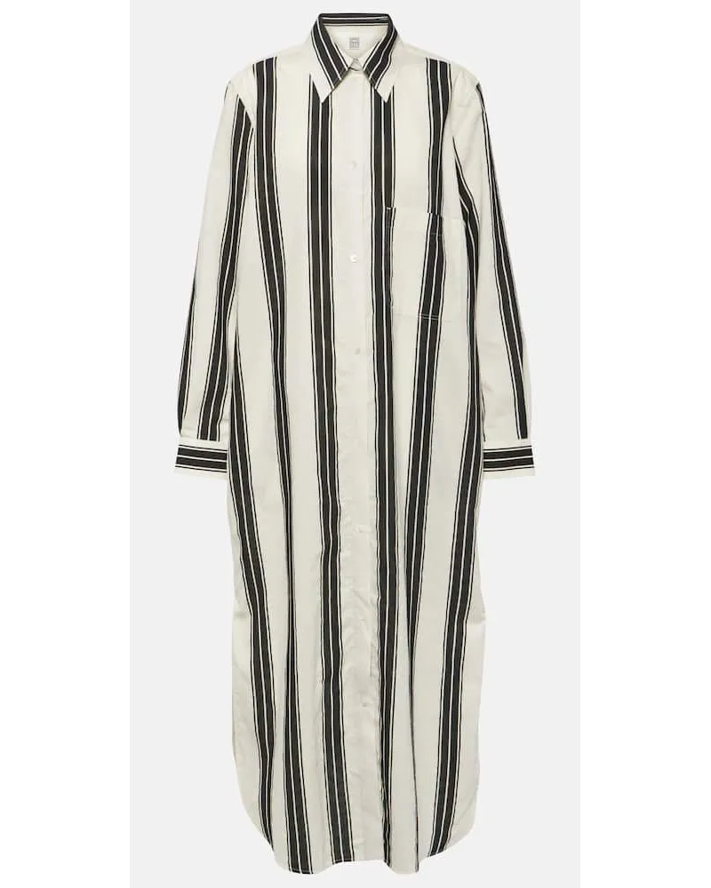 Totême Abito chemisier in misto cotone jacquard Bianco