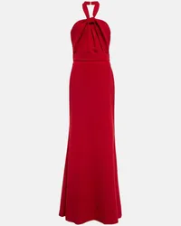 Elie Saab Abito lungo in crêpe Rosso