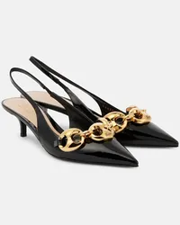 Gucci Pumps slingback Marina Chain in vernice Nero