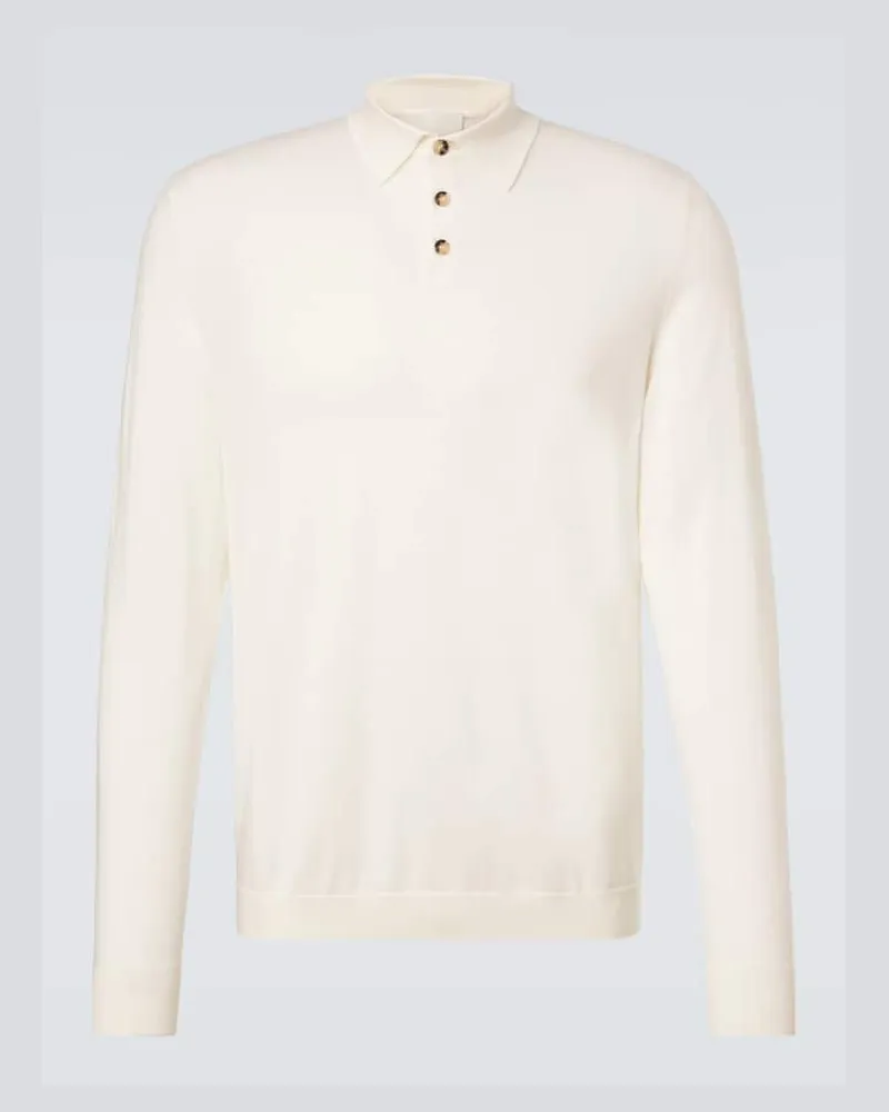 ALLUDE Polo in lana vergine Bianco