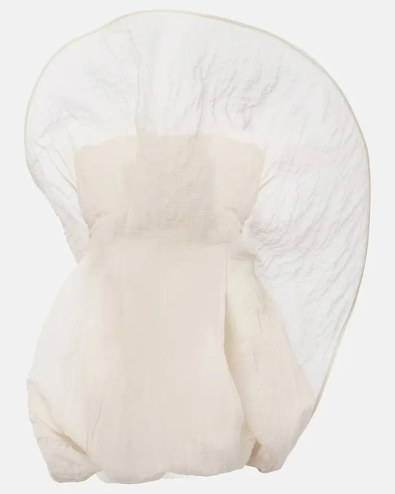 Magda Butrym Abito corto in organza di misto cotone e seta Beige