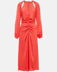 Veronica Beard Abito midi Fayla con cut-out Rosso