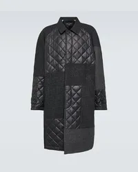 Comme des Garçons Comme des Garçons Homme Cappotto trapuntato in lana Nero