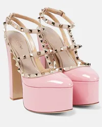 Valentino Garavani Pumps Rockstud in vernice con plateau Rosa