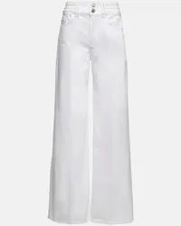 Frame Denim Pantaloni a gamba larga e vita alta Bianco