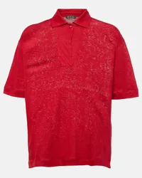 Loro Piana Polo in lino Rosso