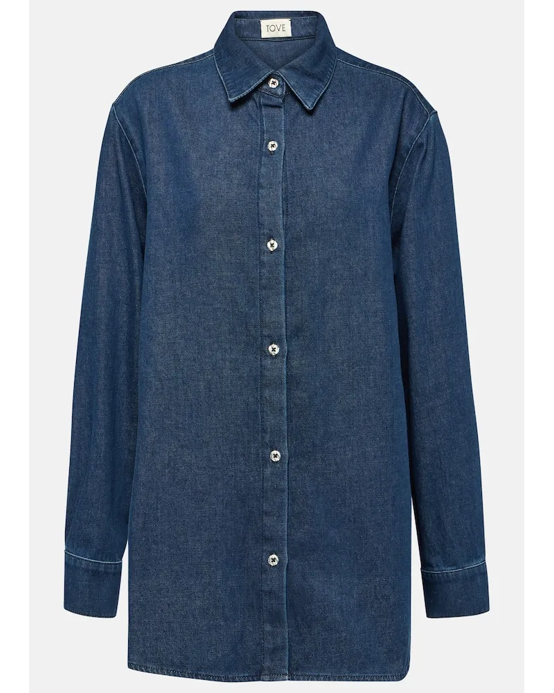 TOVE Camicia di jeans Navie Blu