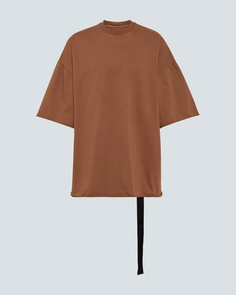 Rick Owens T-shirt Tommy in jersey di cotone Marrone