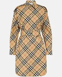 Burberry Abito chemisier in cotone Burberry Check Beige