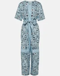 Tory Burch Jumpsuit in cotone con stampa Blu