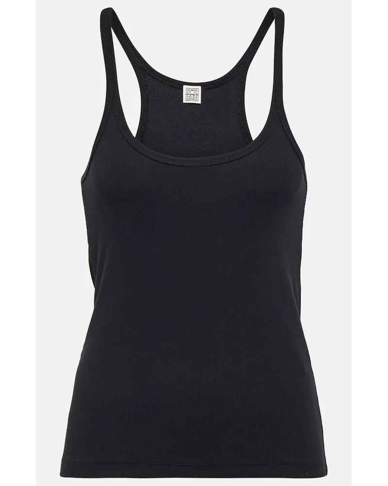 Totême Top in misto cotone Nero