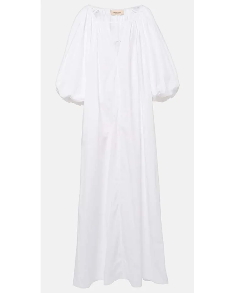 Adriana Degreas Abito lungo in cotone Bianco