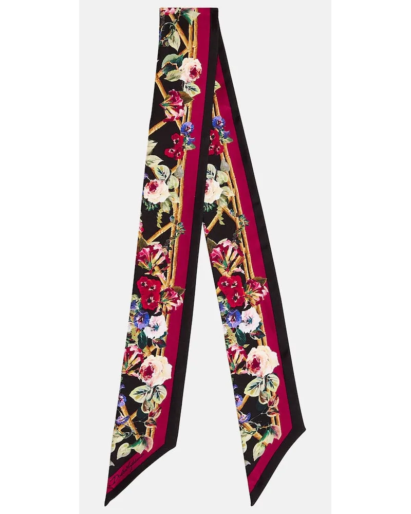 Dolce & Gabbana Foulard in seta con stampa Multicolore