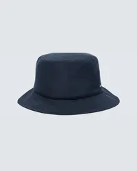 Kiton Cappello da pescatore con logo Blu