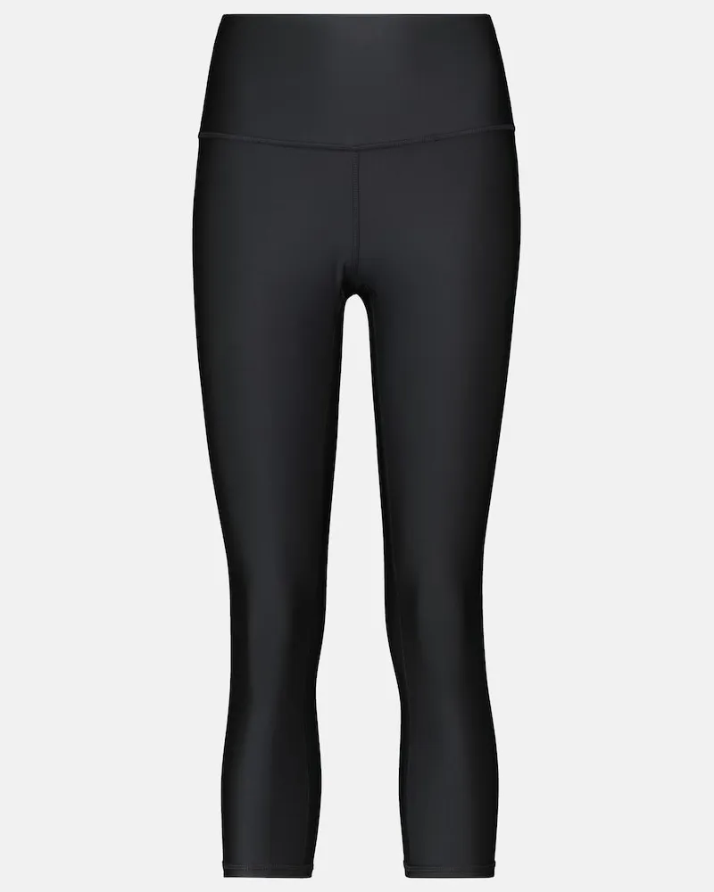 alo Leggings Airlift Capri a vita alta Nero