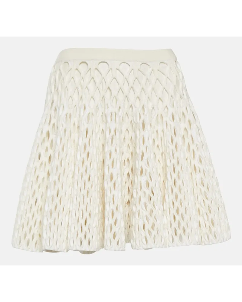 Alaïa AlaÃ¯a Minigonna in maglia a vita alta Neutro