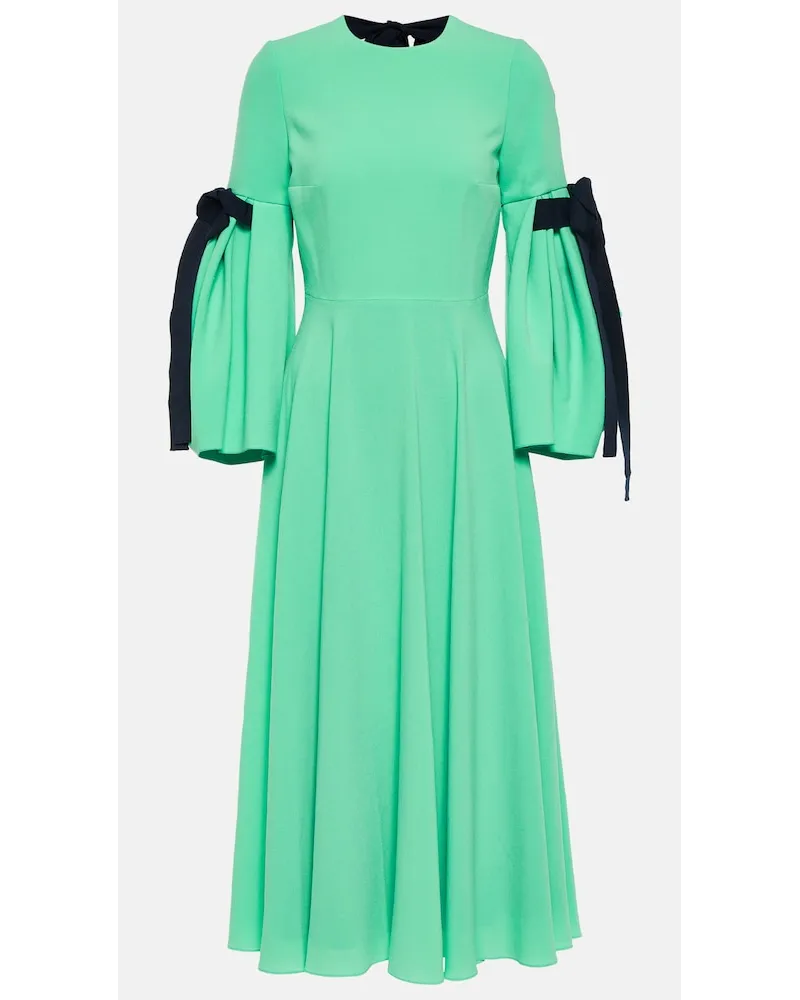 Roksanda Ilincic Abito midi Perdita in crÃªpe Verde