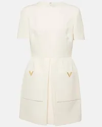 Valentino Garavani Miniabito VGold in Crêpe Couture Bianco