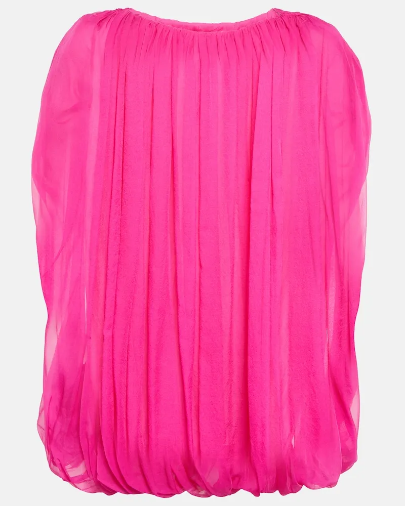 Rick Owens Top in chiffon di seta Rosa
