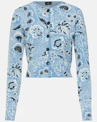 Etro Cardigan in jacquard Blu