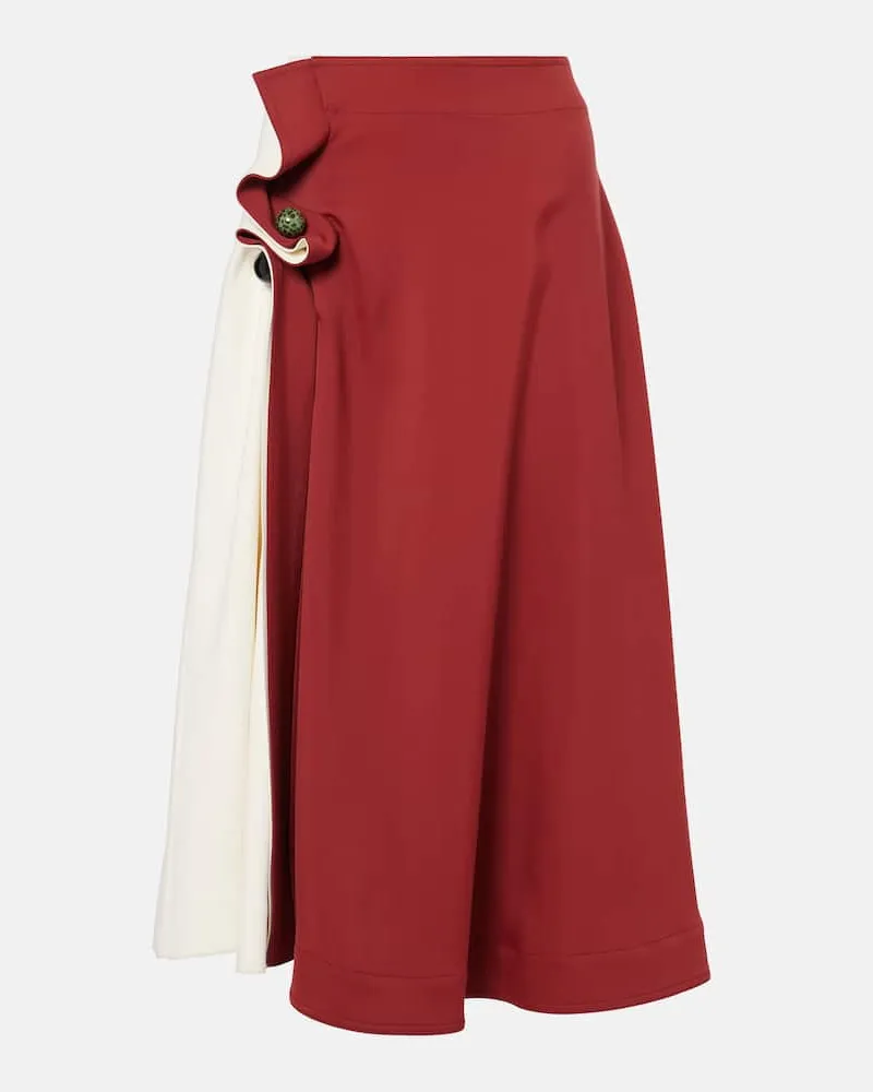 Bottega Veneta Gonna midi intrecciata Bianco
