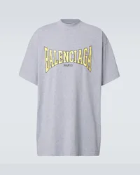 Balenciaga T-shirt overize in jersey di cotone Grigio