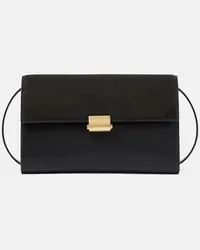 The Row Borsa a tracolla Laurie in suede e pelle Nero