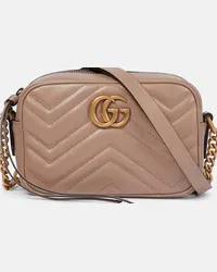 Gucci Borsa GG Marmont Mini in pelle matelassé Beige