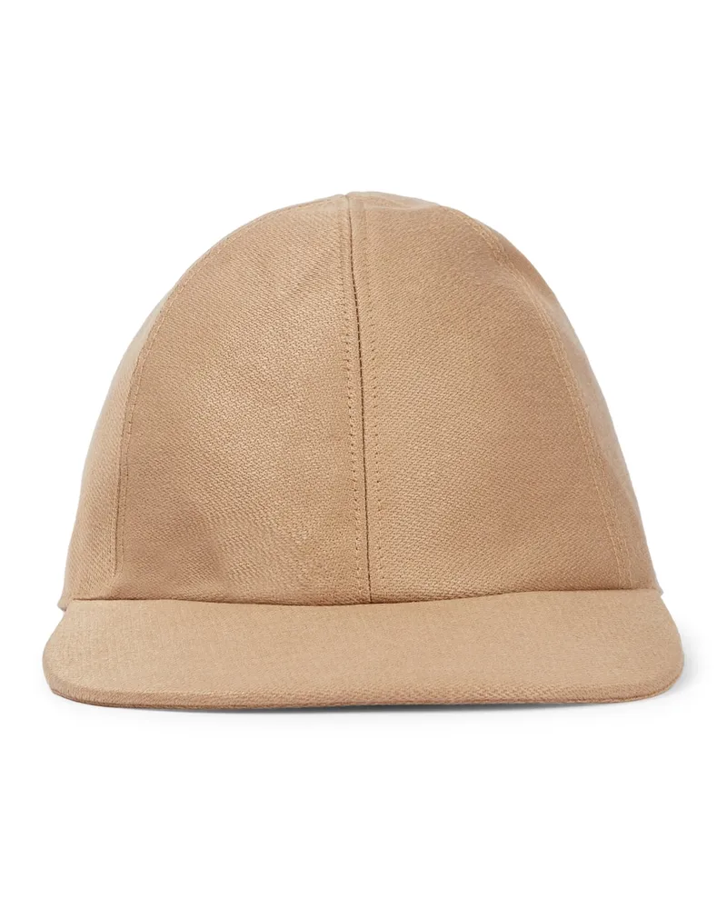 Gabriela Hearst Cappello da baseball in lino Marrone