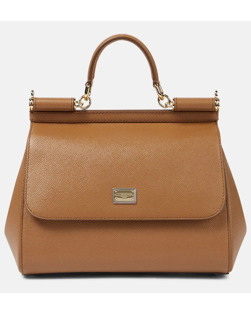 Dolce & Gabbana Borsa Sicily Medium in pelle Marrone