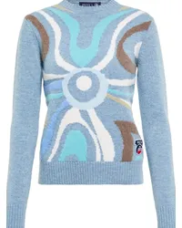 Emilio Pucci x Fusalp - Pullover Marmo in lana Blu