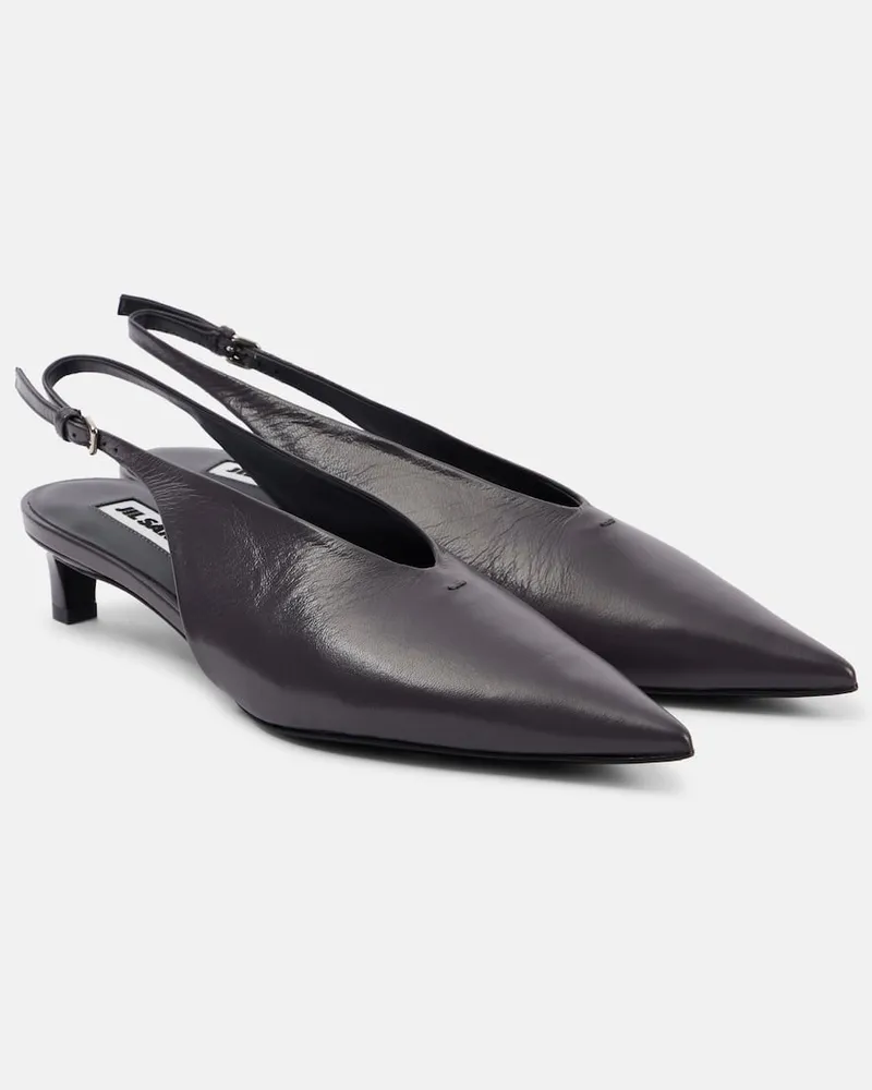 Jil Sander Pumps slingback in pelle Grigio