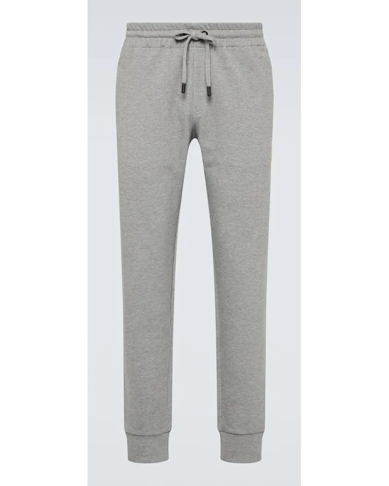 Dolce & Gabbana Pantaloni sportivi in misto cotone Grigio