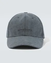 Givenchy Cappello da baseball in cotone con ricamo Grigio