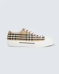 Burberry Sneakers in canvas Burberry Check Beige